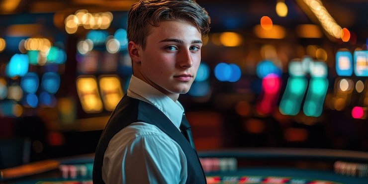 Tampilan antarmuka aplikasi mimislot di layar ponsel Android menampilkan meja blackjack live-dealer dengan tombol navigasi bawah
